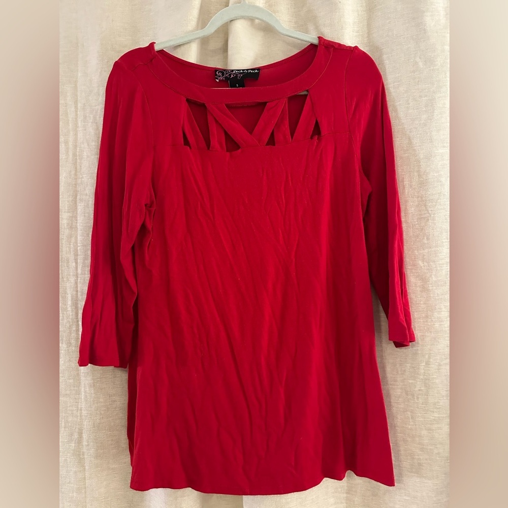 Peck & Peck Women’s Red Top